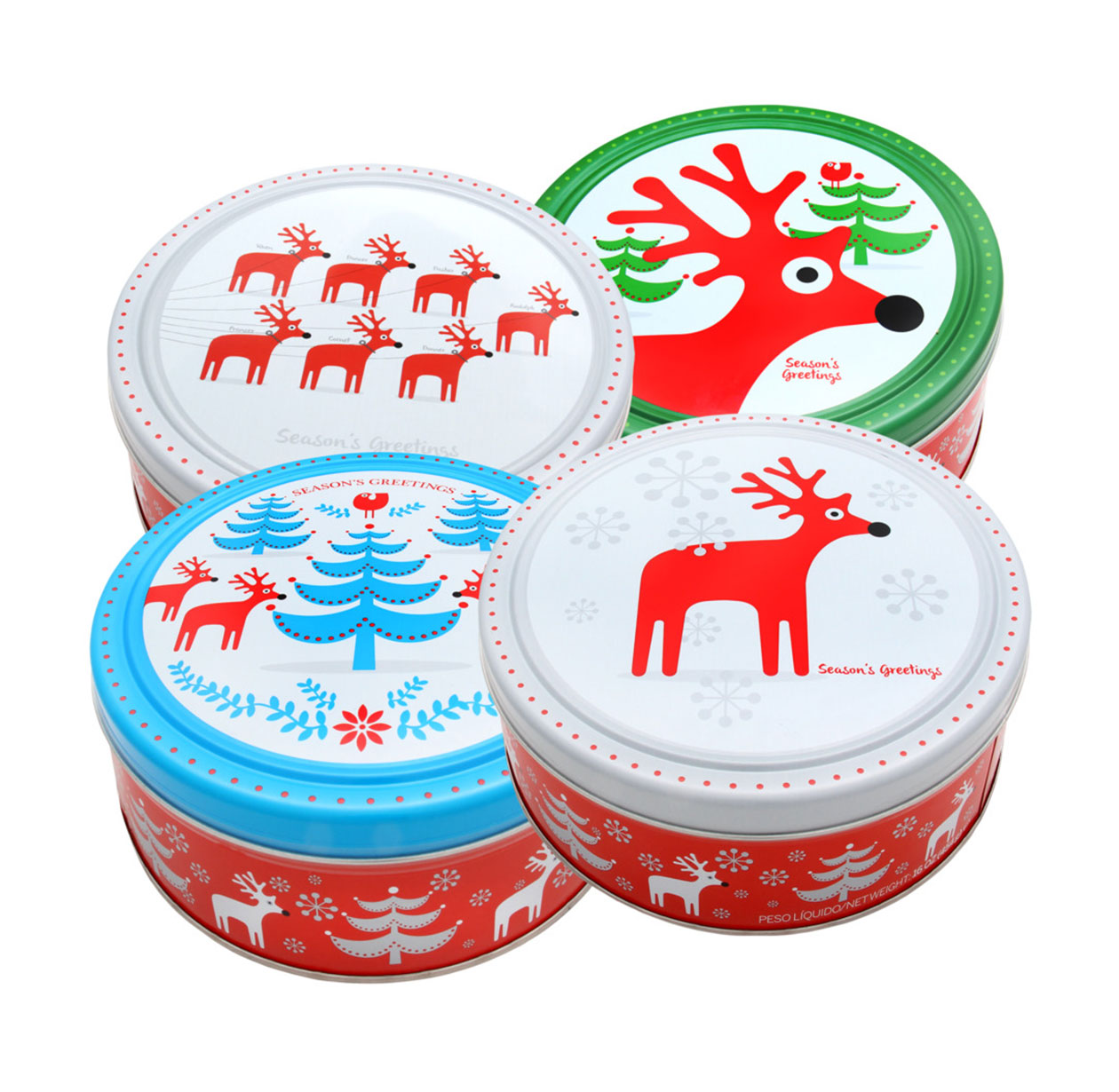 Butter cookies Christmas tin mixed box modern